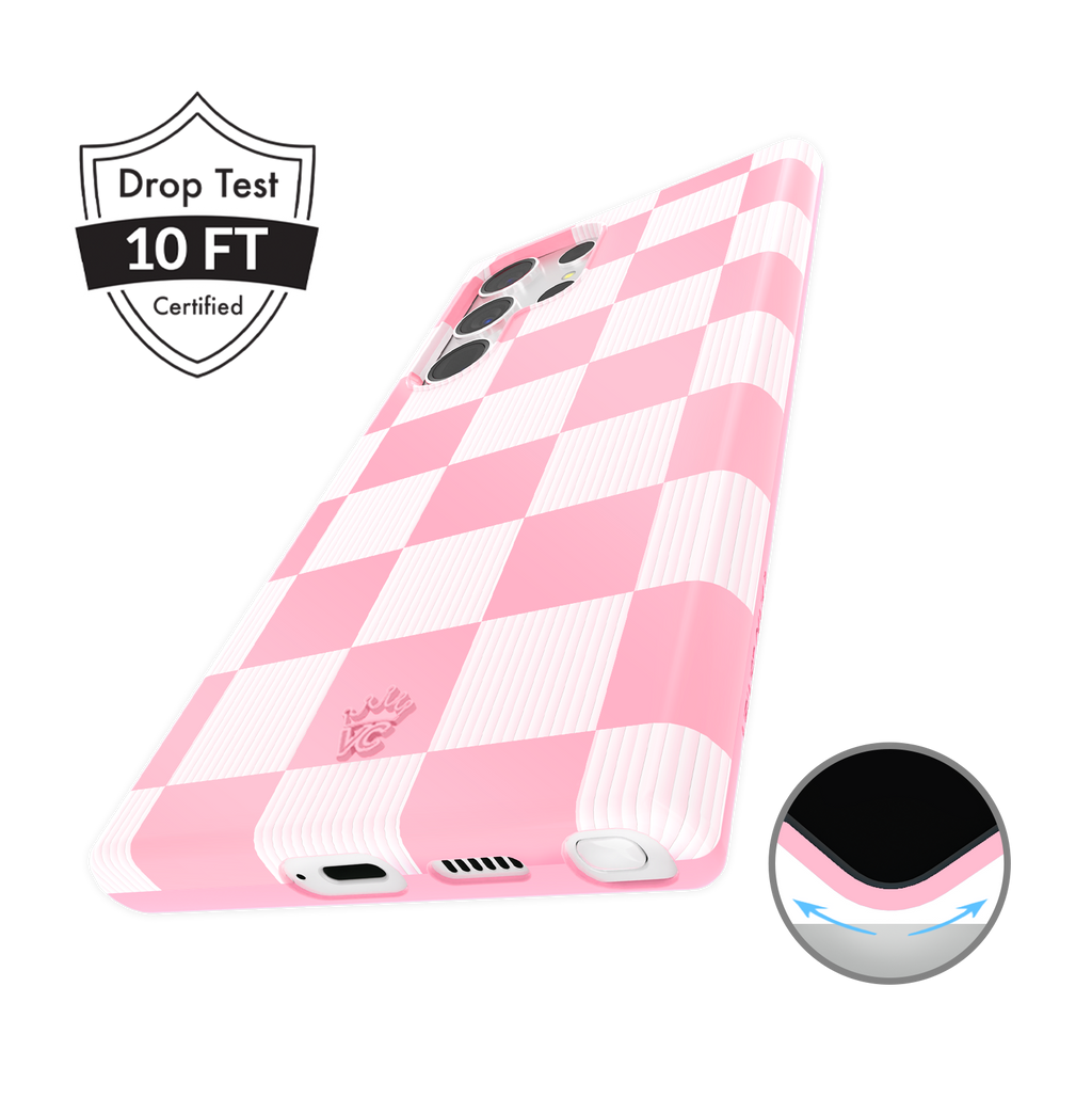 Pink Vibe Checkered Samsung Case