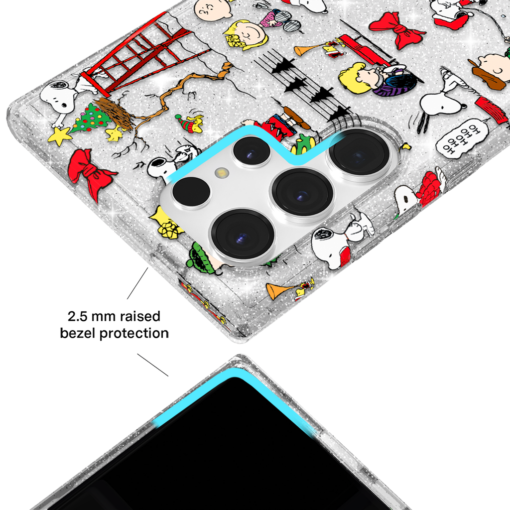 Snoopy Christmas Glitter Samsung Case