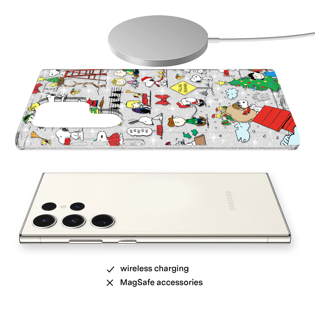 Snoopy Christmas Glitter Samsung Case