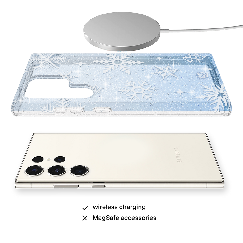 Snow Angel Glitter Samsung Case
