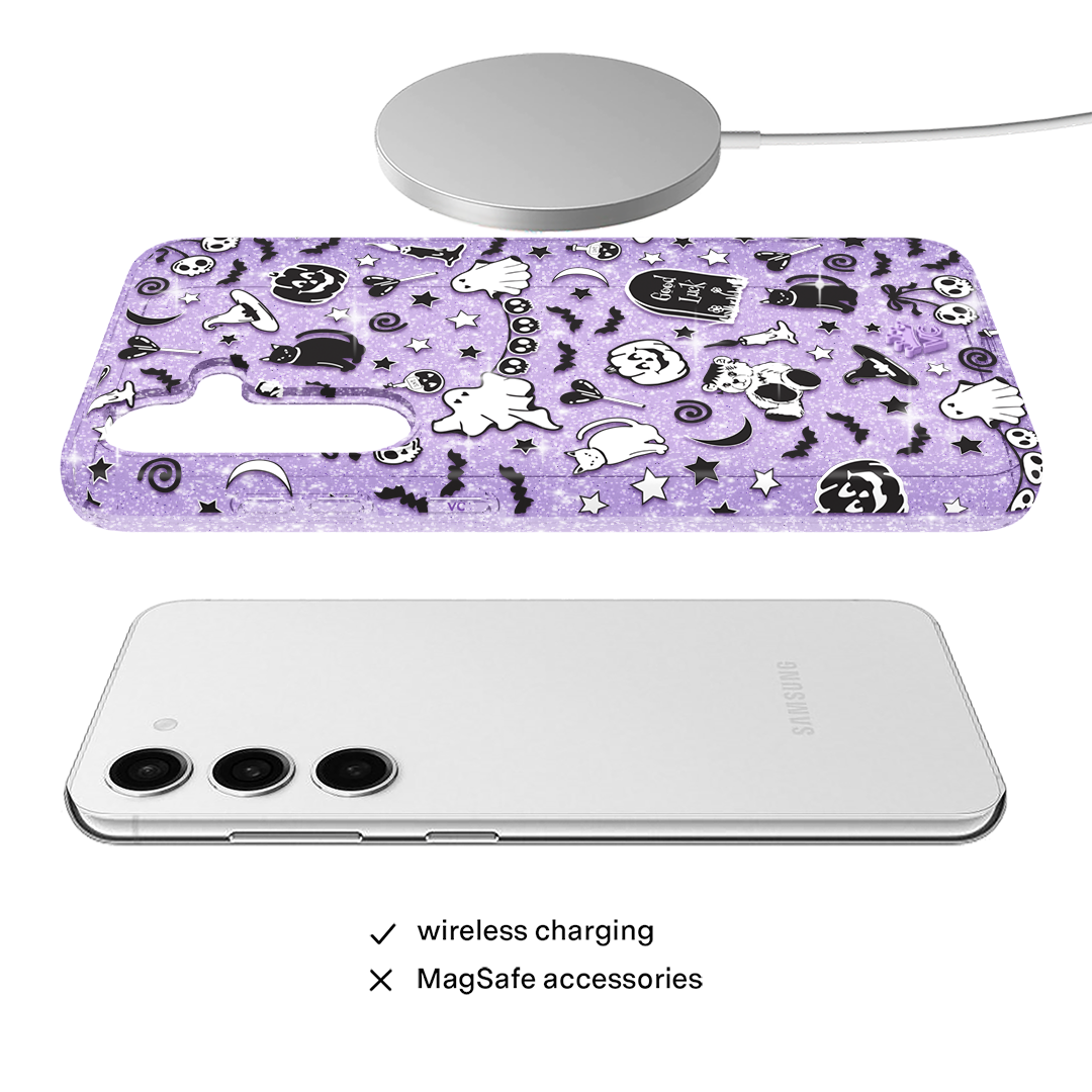 Witchy Lilac Glitter Samsung Case