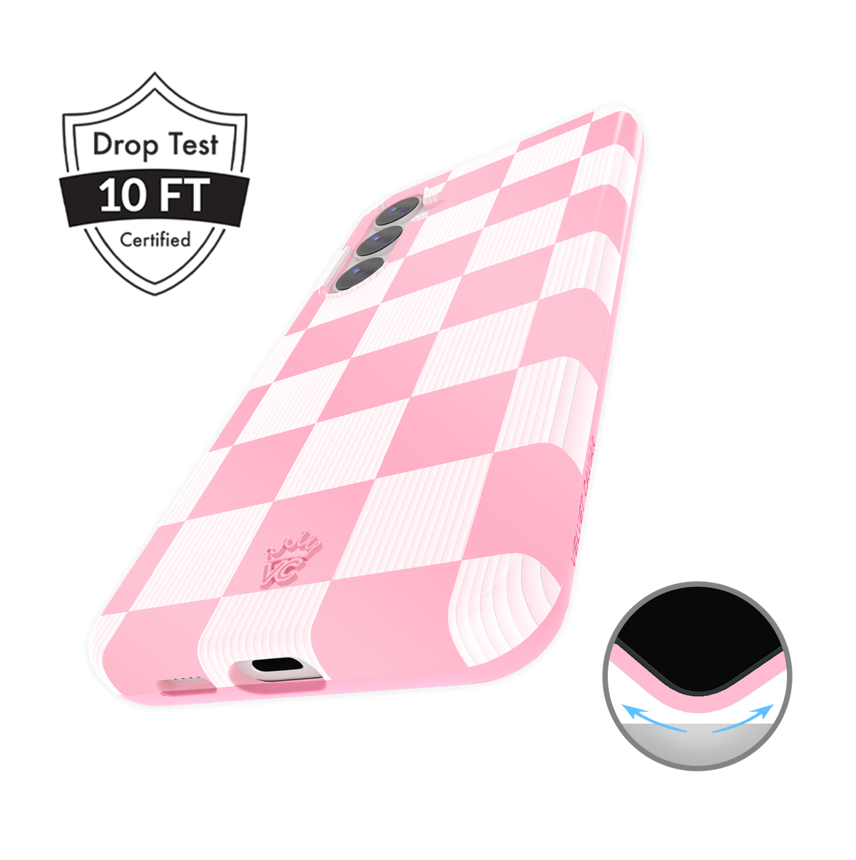 Pink Vibe Checkered Samsung Case