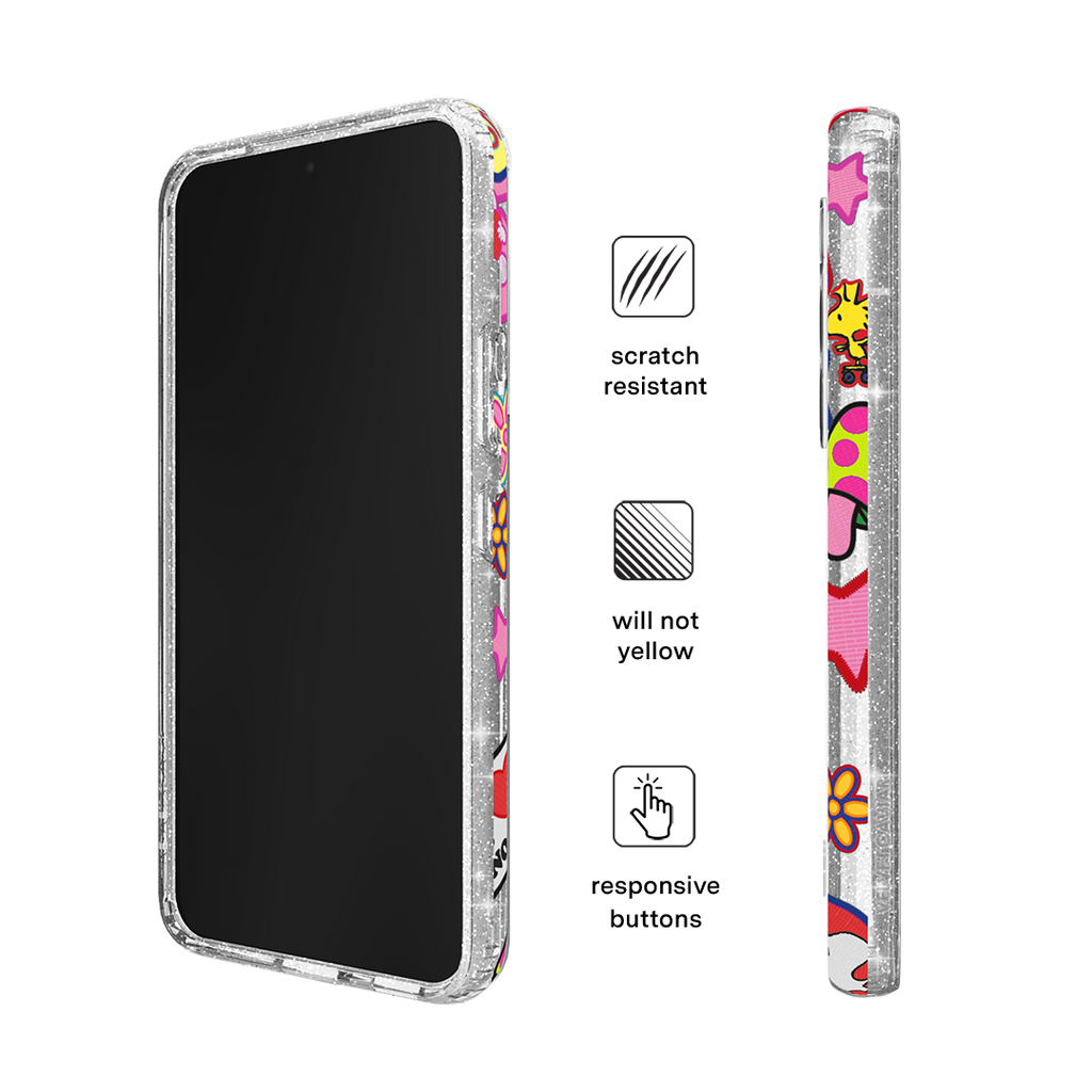 Snoopy Patchwork Glitter Samsung Case