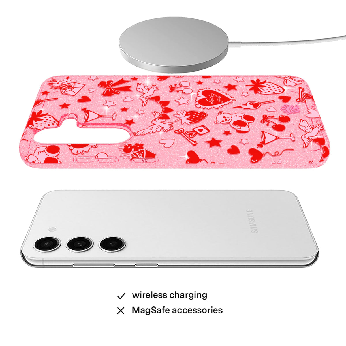 Be Mine Glitter Samsung Case