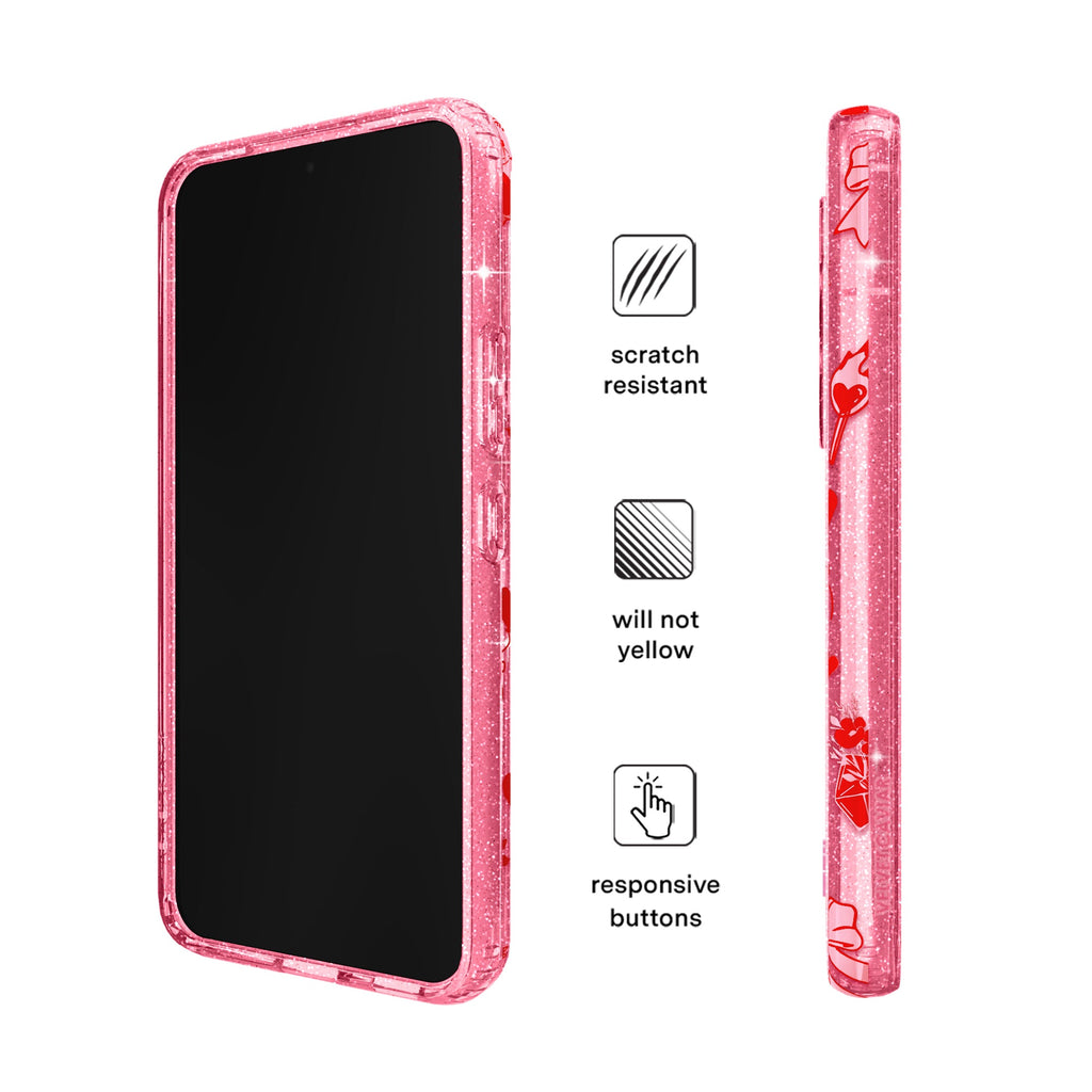 Be Mine Glitter Samsung Case