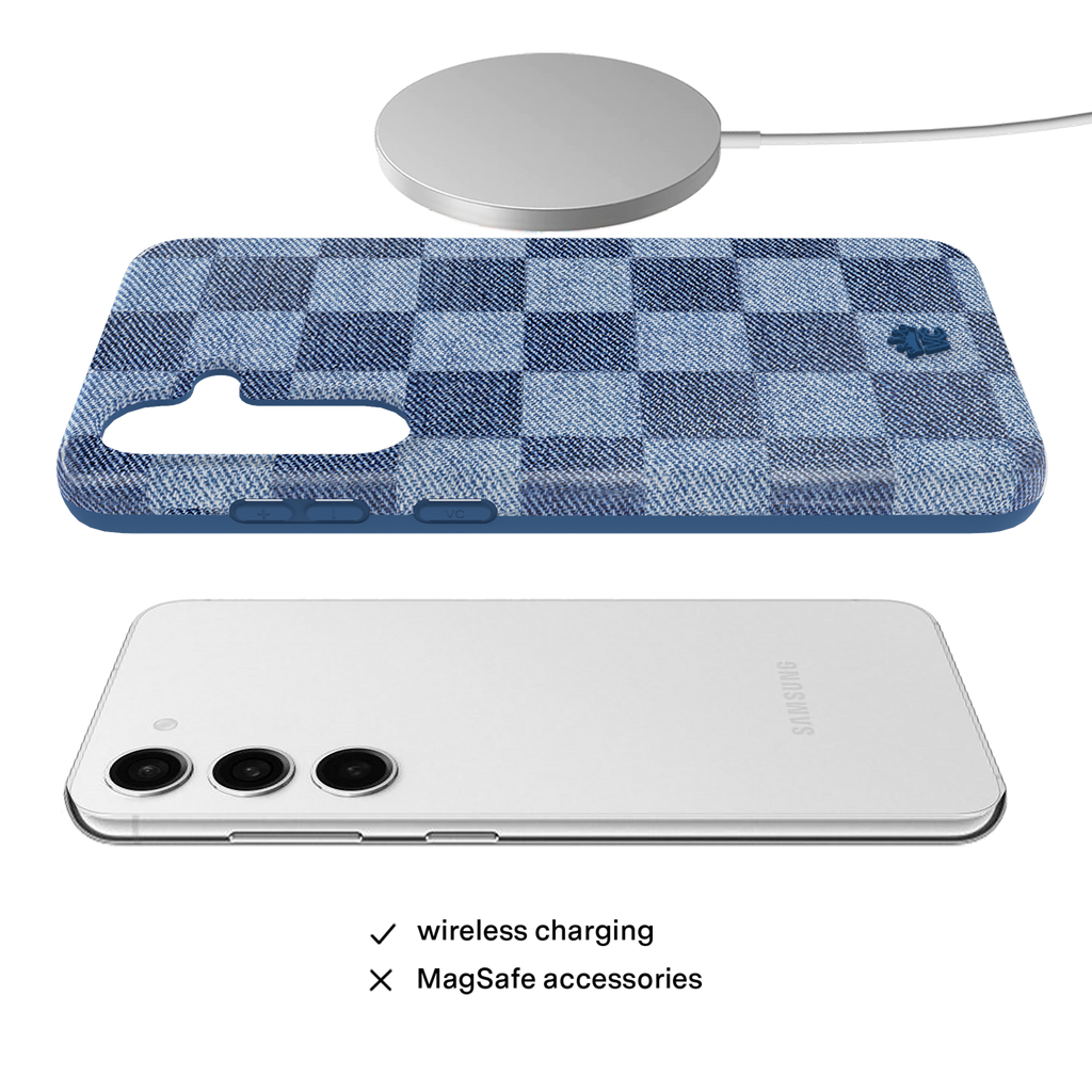 Denim Vibe Checkered Samsung Case