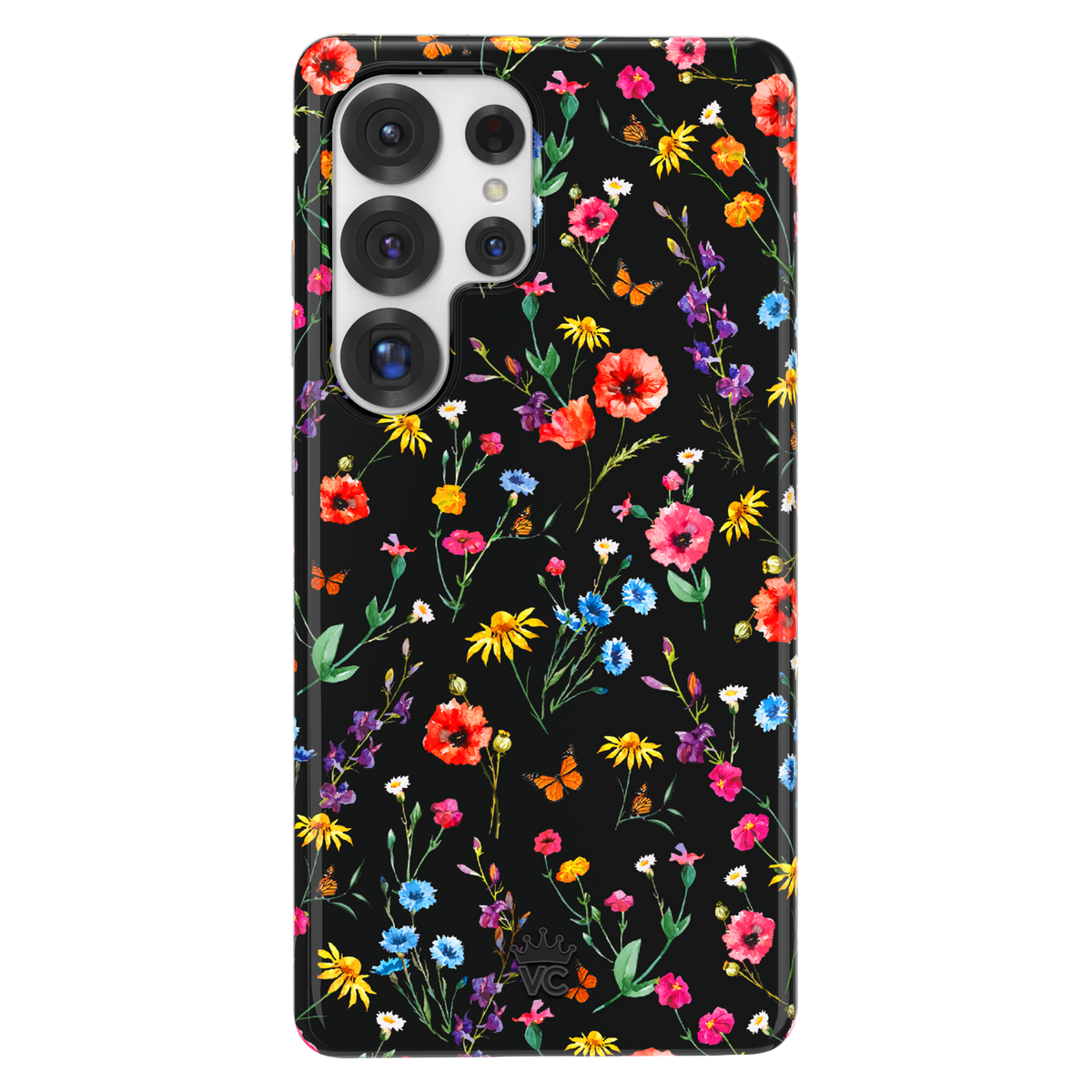 Black Wildflower Samsung Case