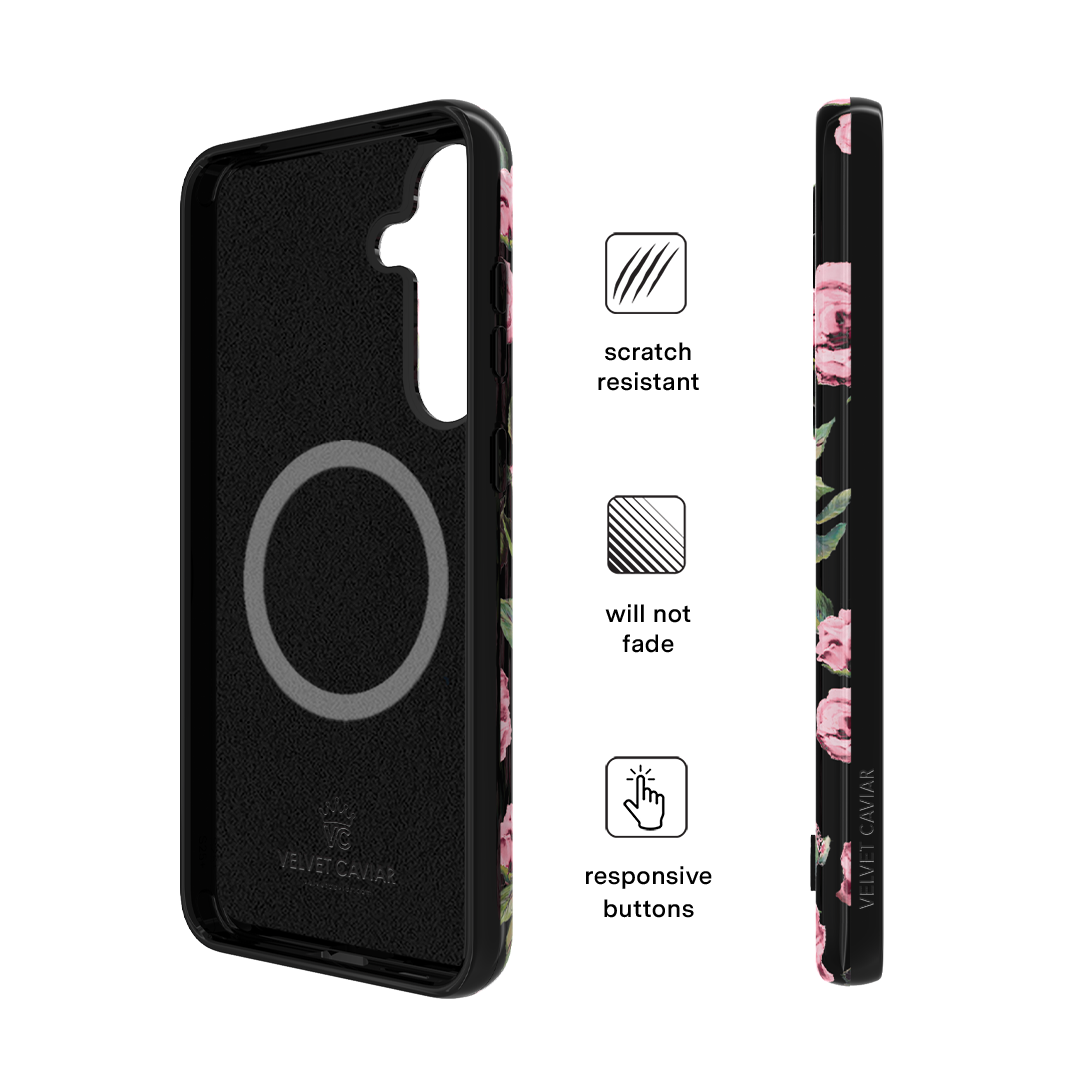 Pink Rose Floral Samsung Case
