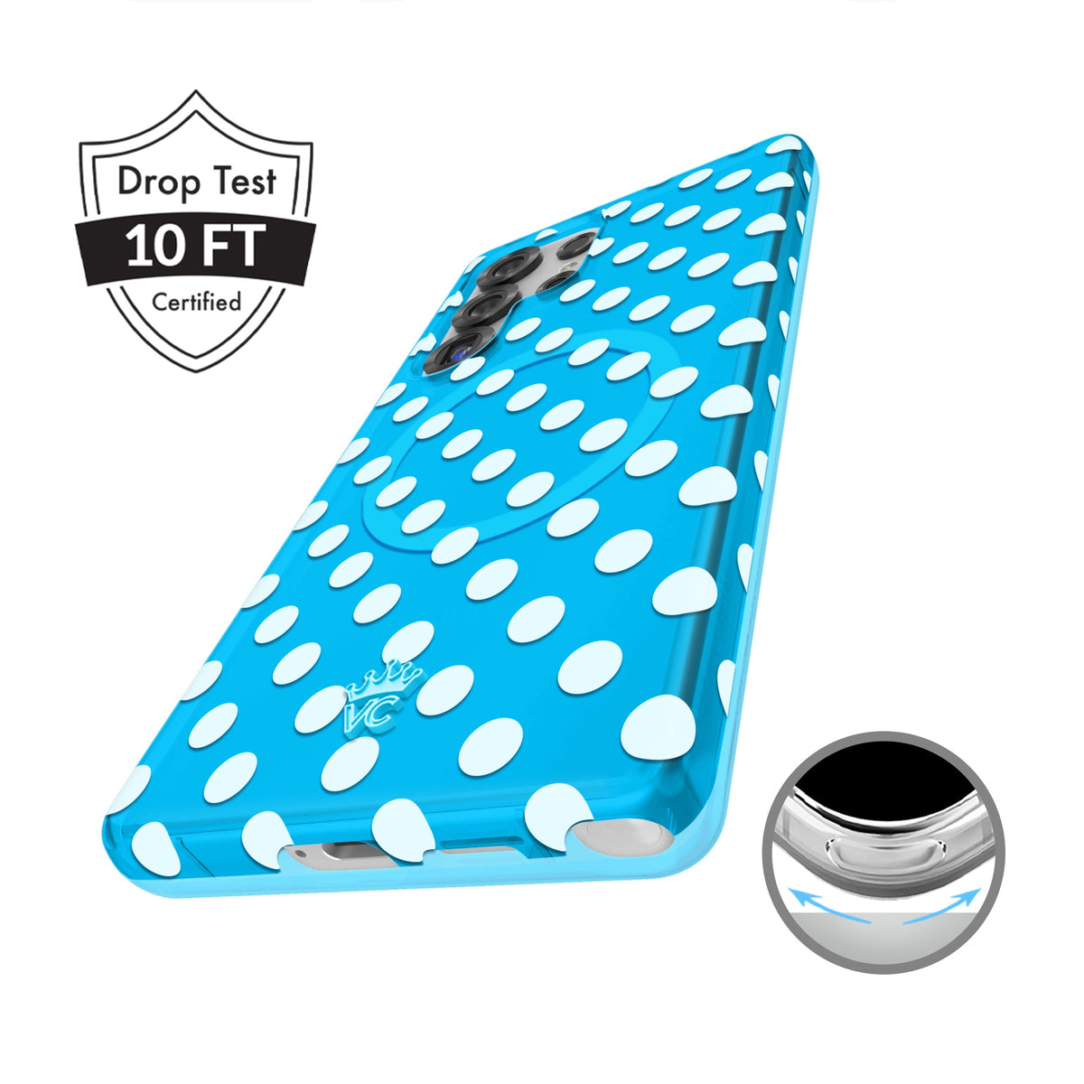 Aquamarine Polka Dot Samsung Case
