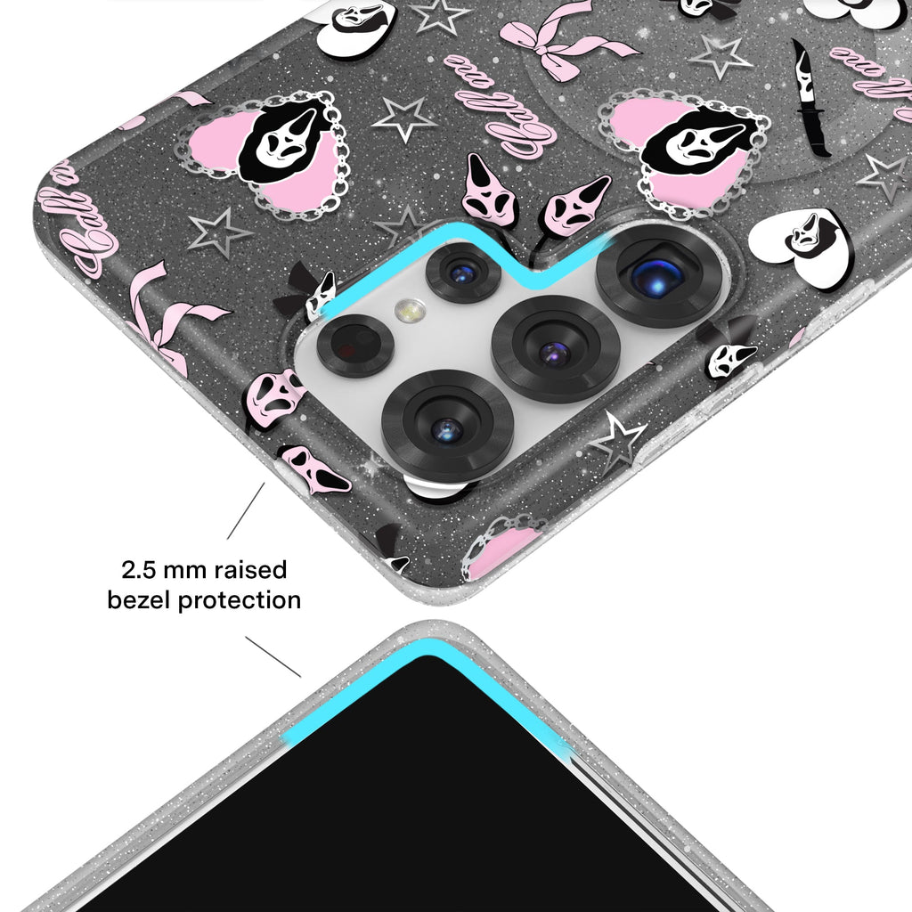 Ghost Face Goth Glitter Samsung Case