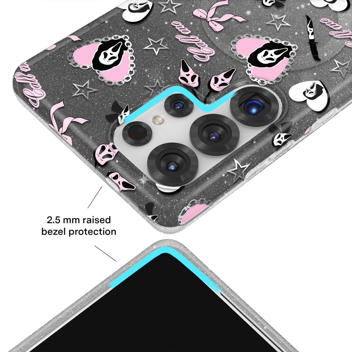 Ghost Face Goth Glitter Samsung Case