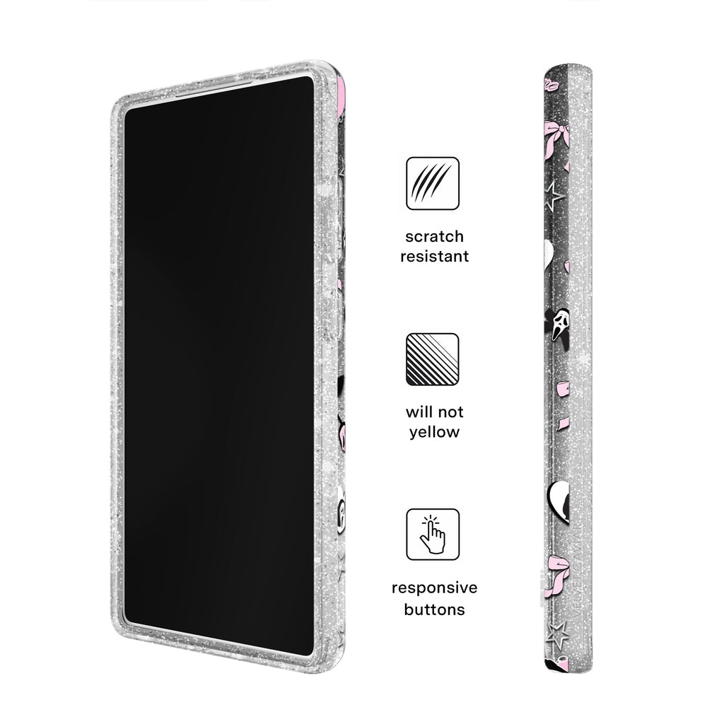 Ghost Face Goth Glitter Samsung Case