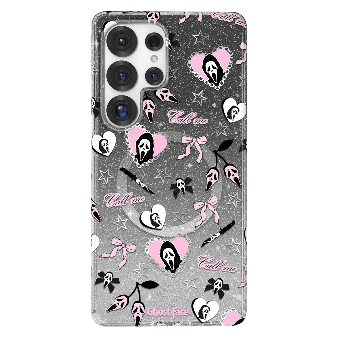 Ghost Face Goth Glitter Samsung Case