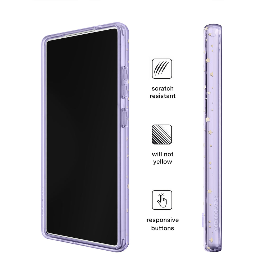 Lilac Celestial Stars Samsung Case