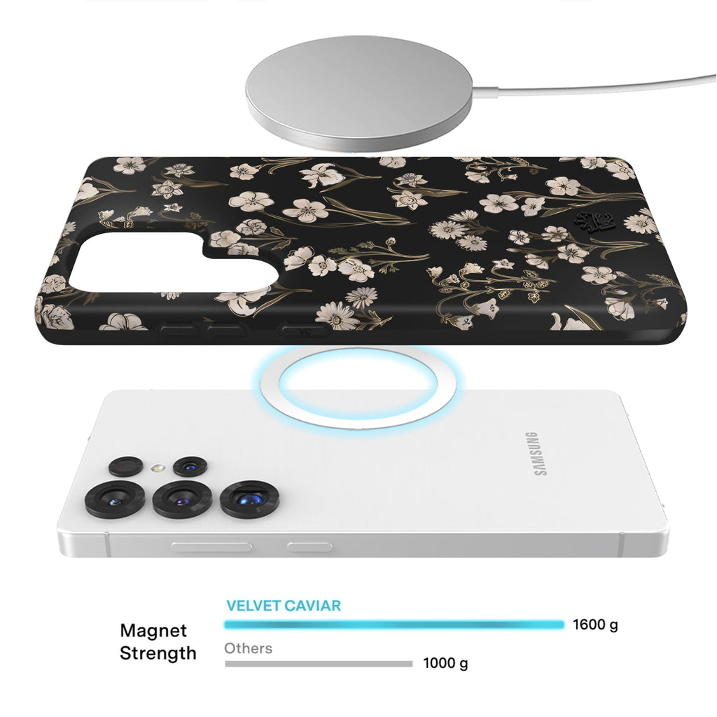 Nightbloom Gold Chrome Floral Samsung Case