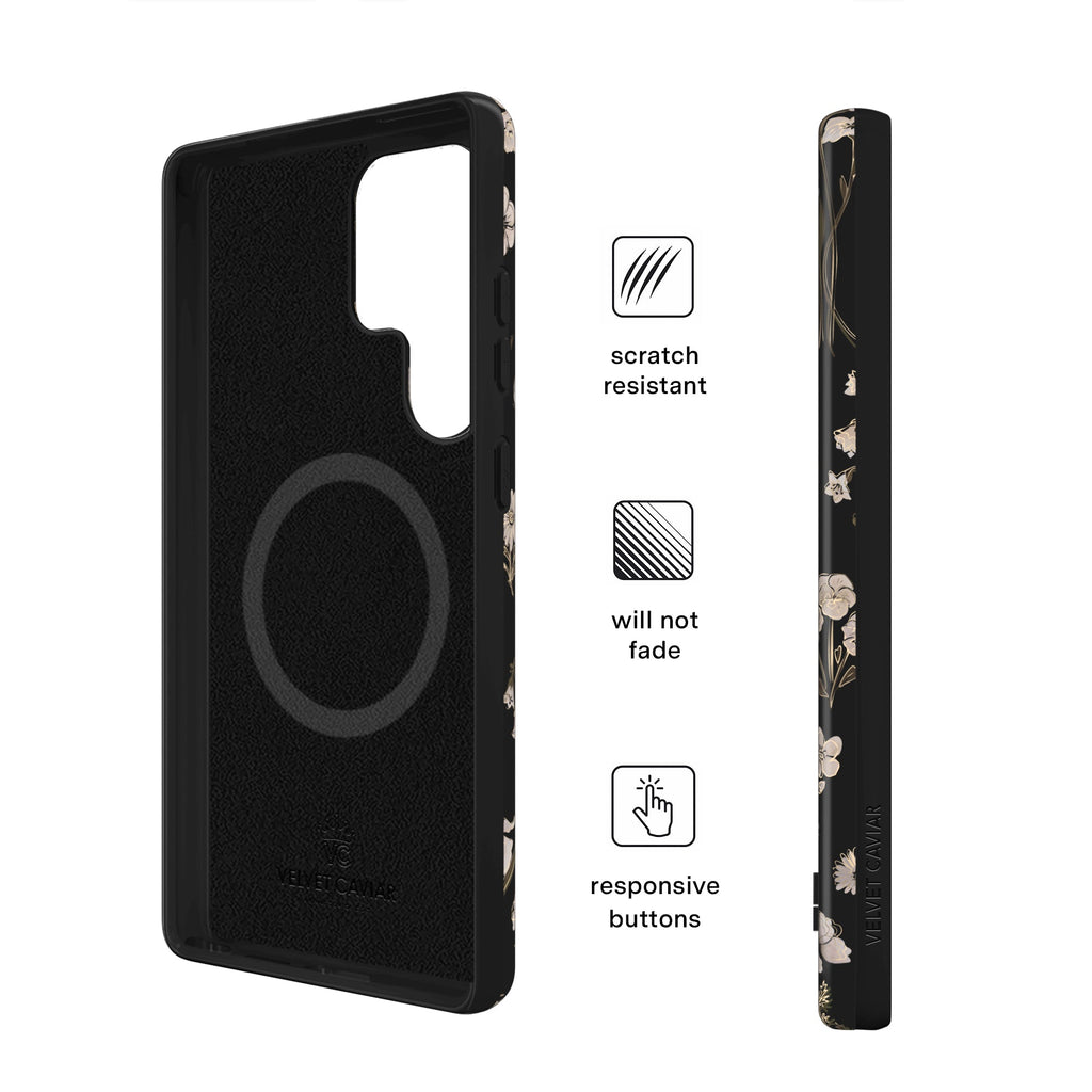Nightbloom Gold Chrome Floral Samsung Case