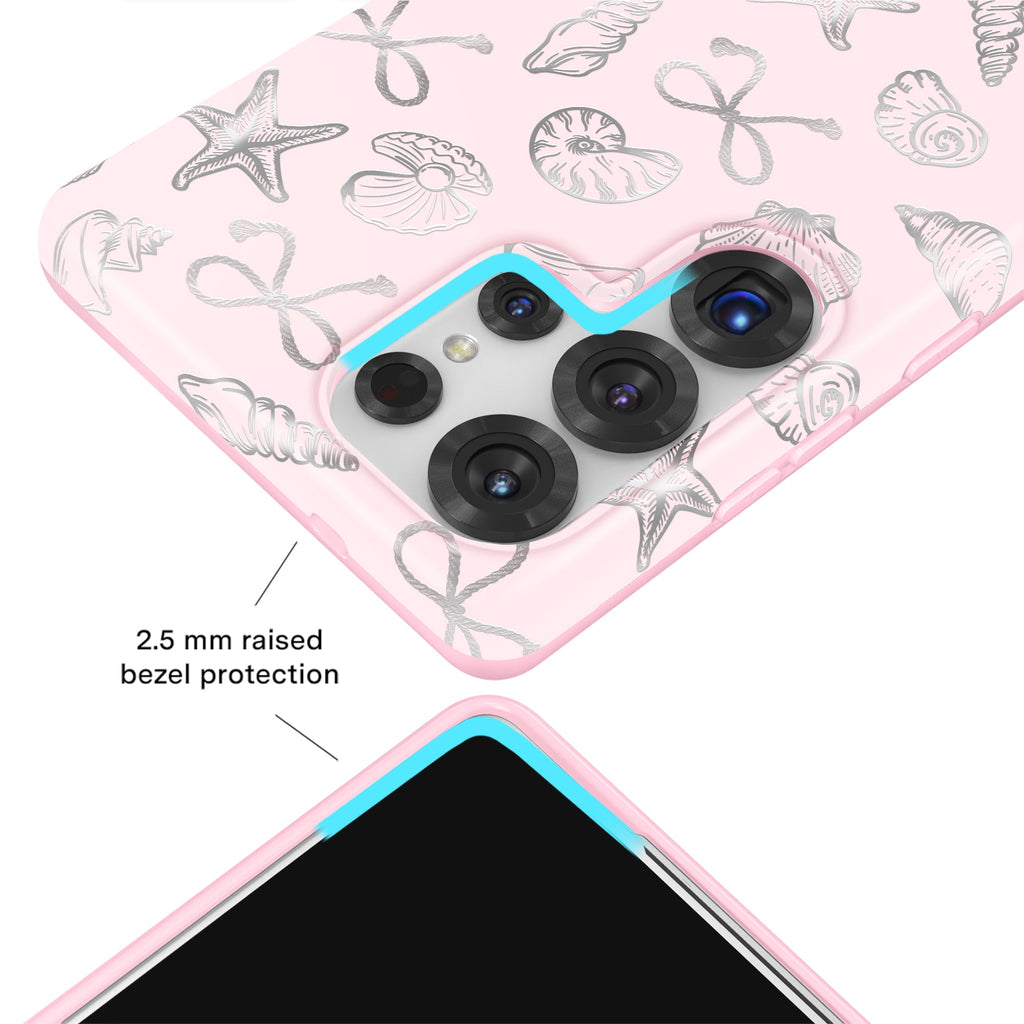 Pink Coastal Seashells Samsung Case