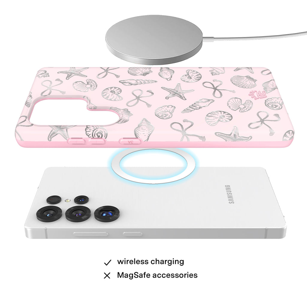 Pink Coastal Seashells Samsung Case