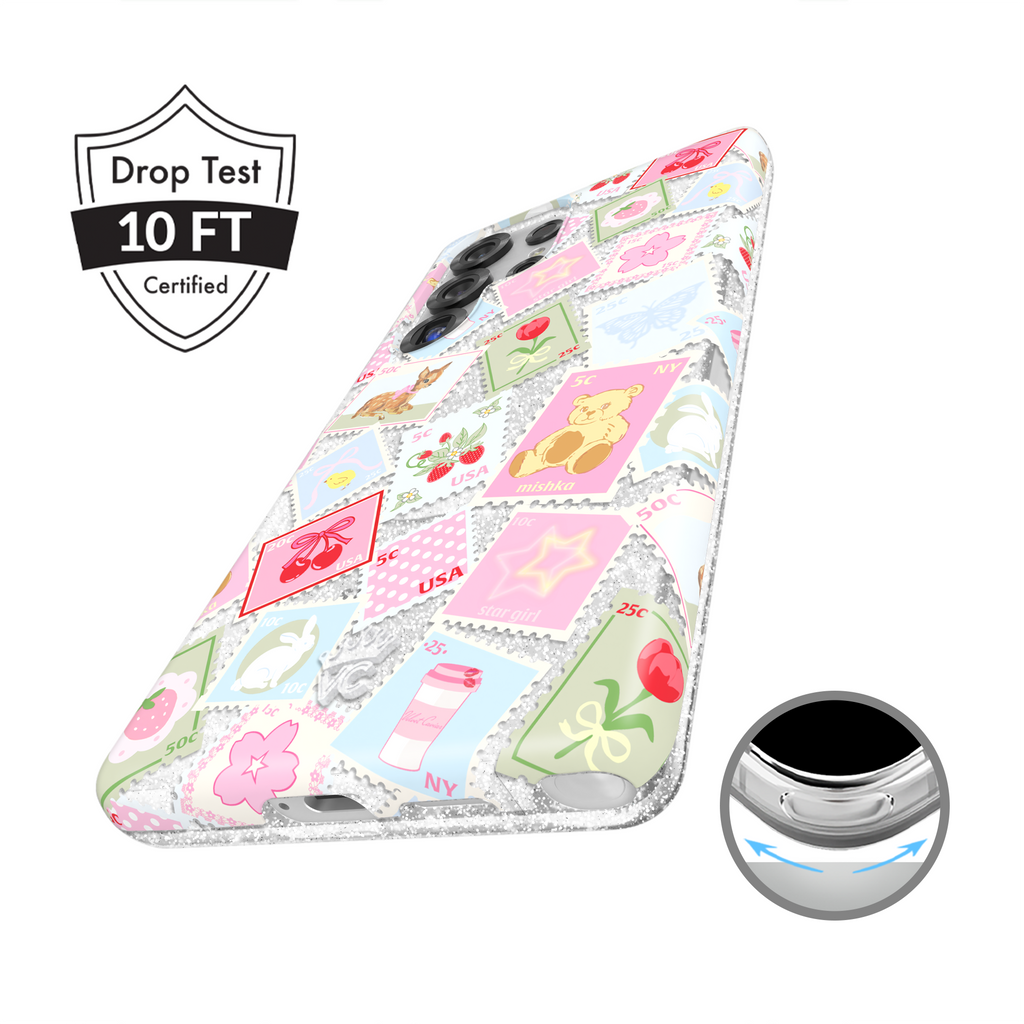 Spring Whimsy Stamps Glitter Samsung Case