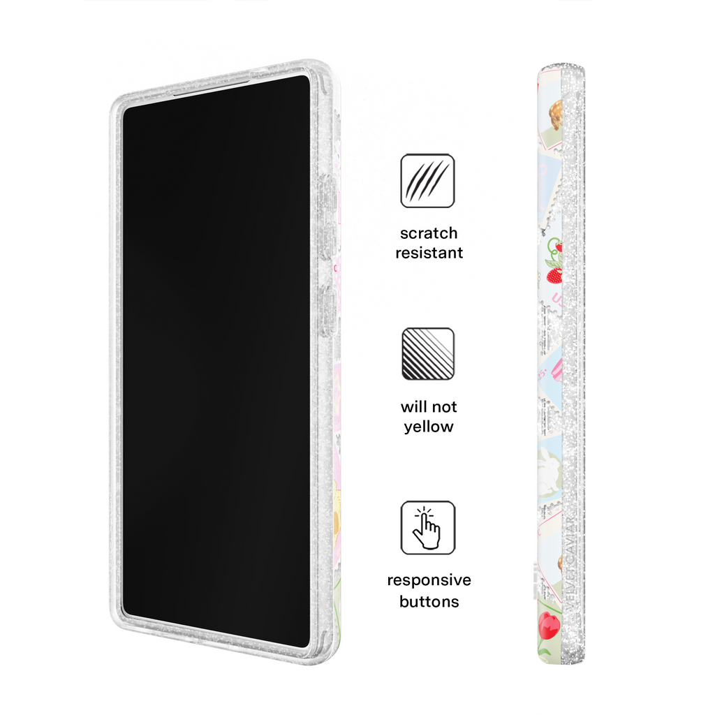 Spring Whimsy Stamps Glitter Samsung Case
