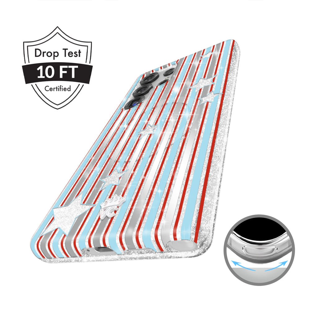Stars & Stripes Glitter Samsung Case
