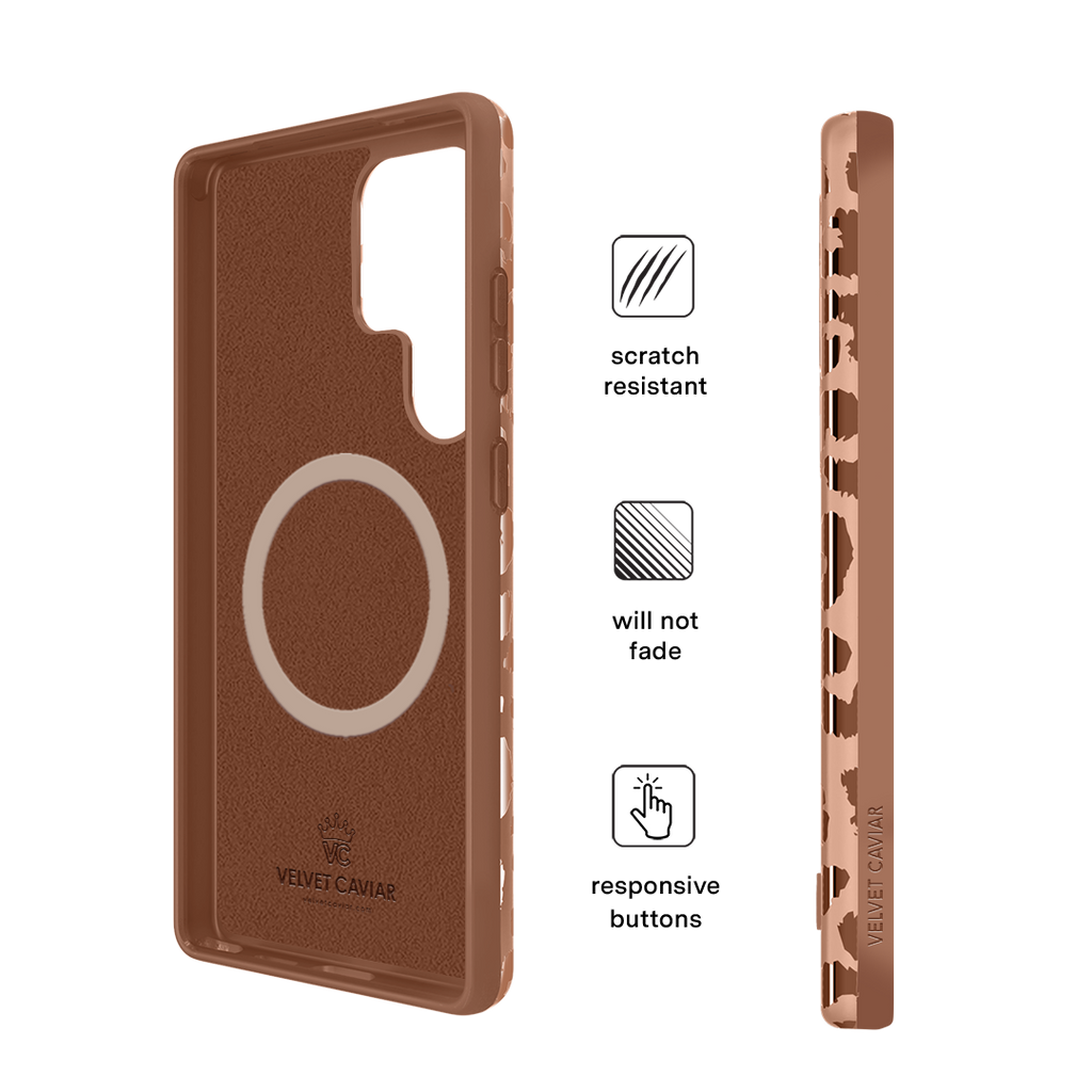 Bronze Chrome Leopard Samsung Case