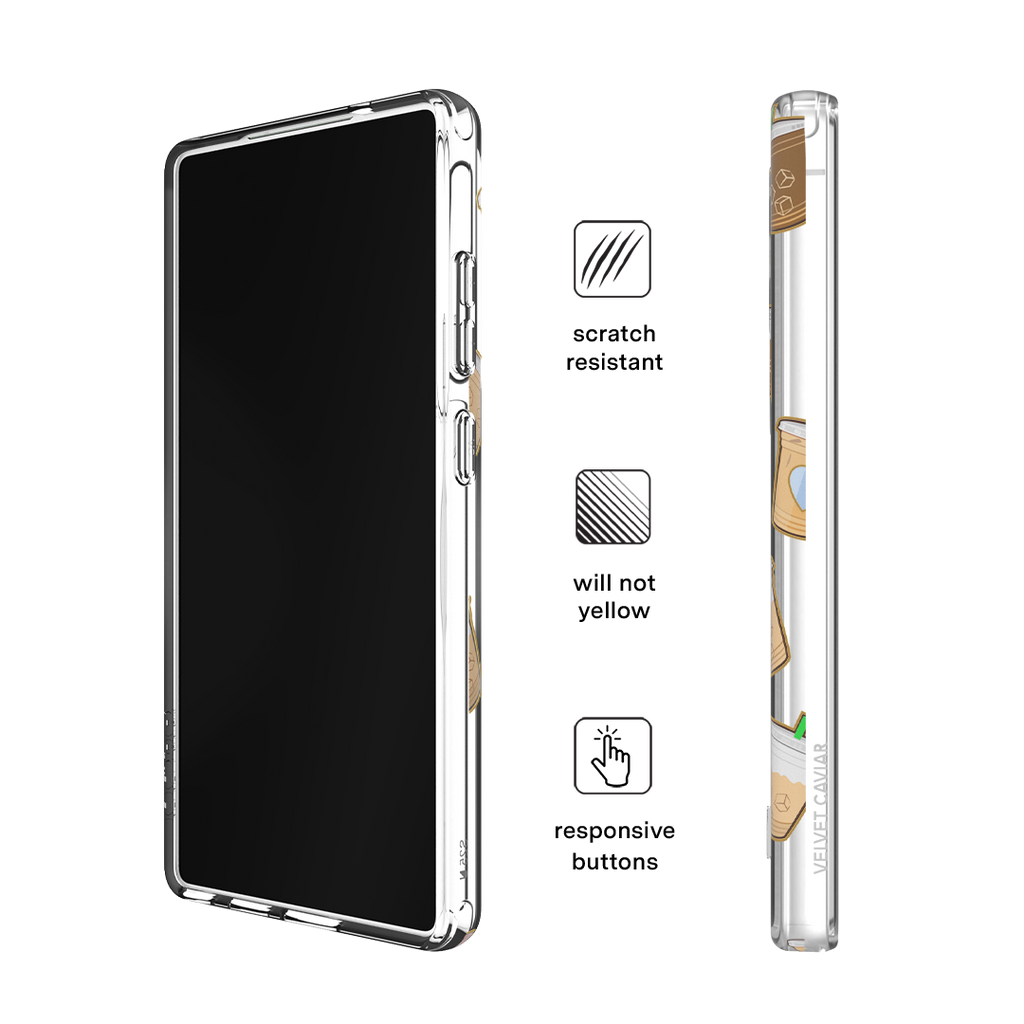 Coffee First Clear Samsung Galaxy Case