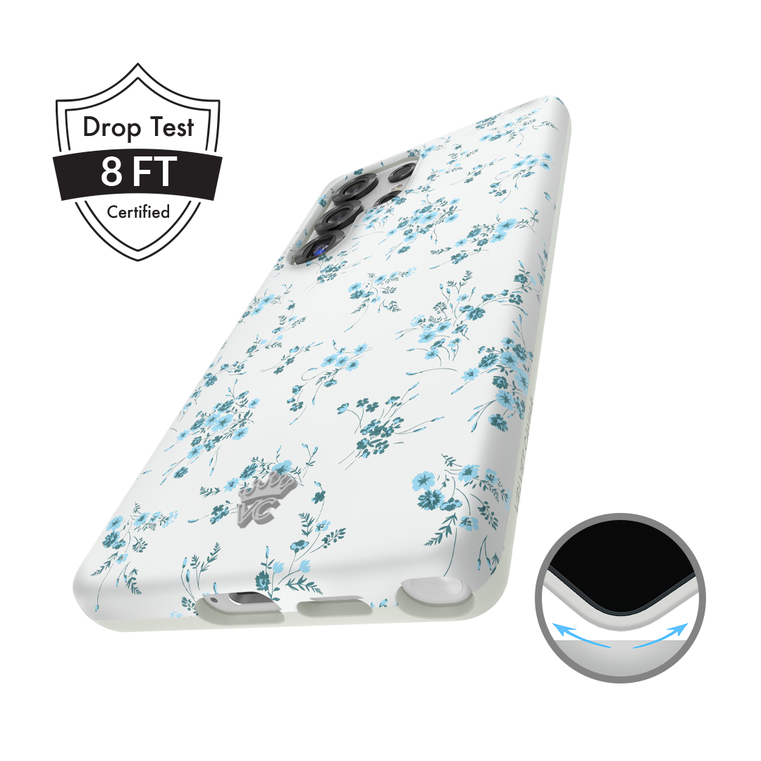 French Blue Floral Samsung Case