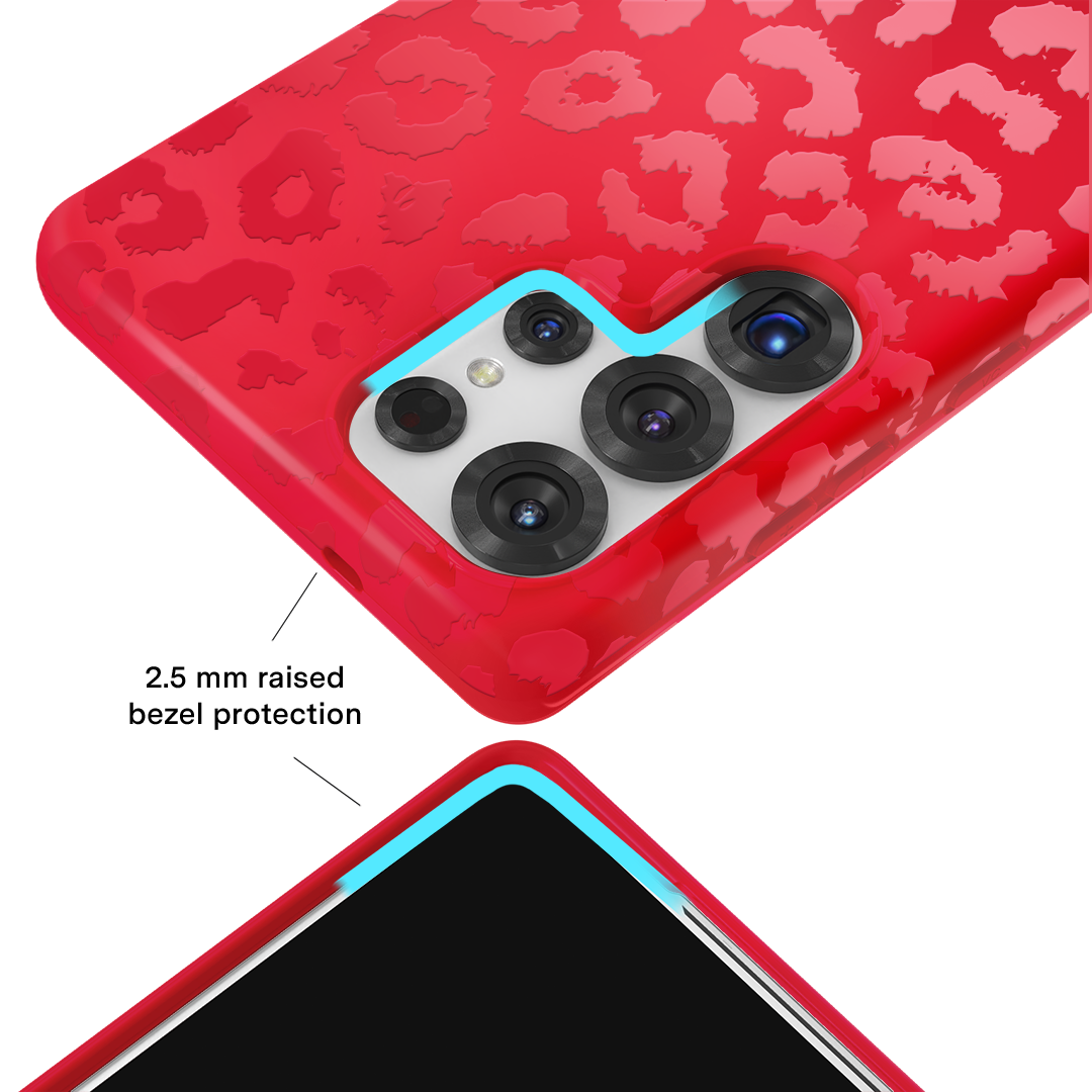 Red Hot Leopard Samsung Case