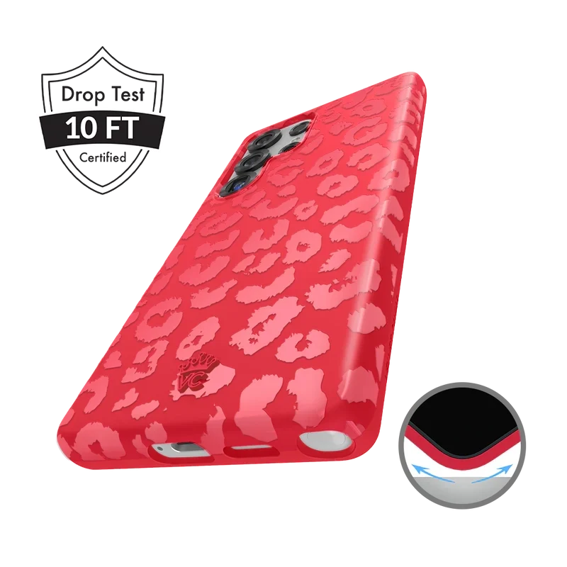 Red Hot Leopard Samsung Case