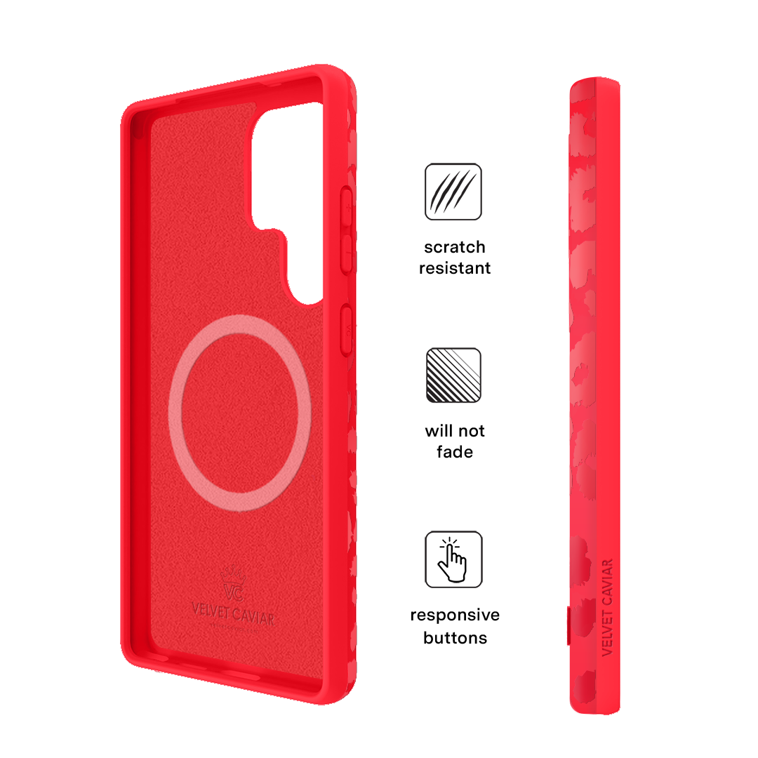 Red Hot Leopard Samsung Case