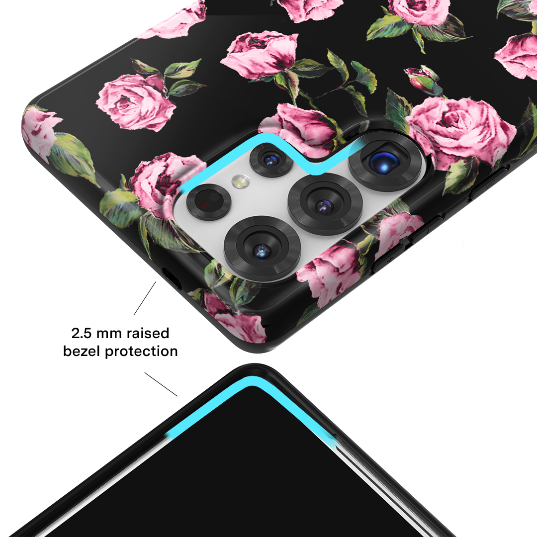 Pink Rose Floral Samsung Case