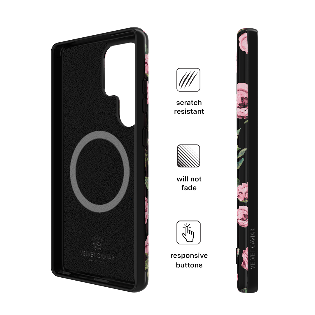 Pink Rose Floral Samsung Case