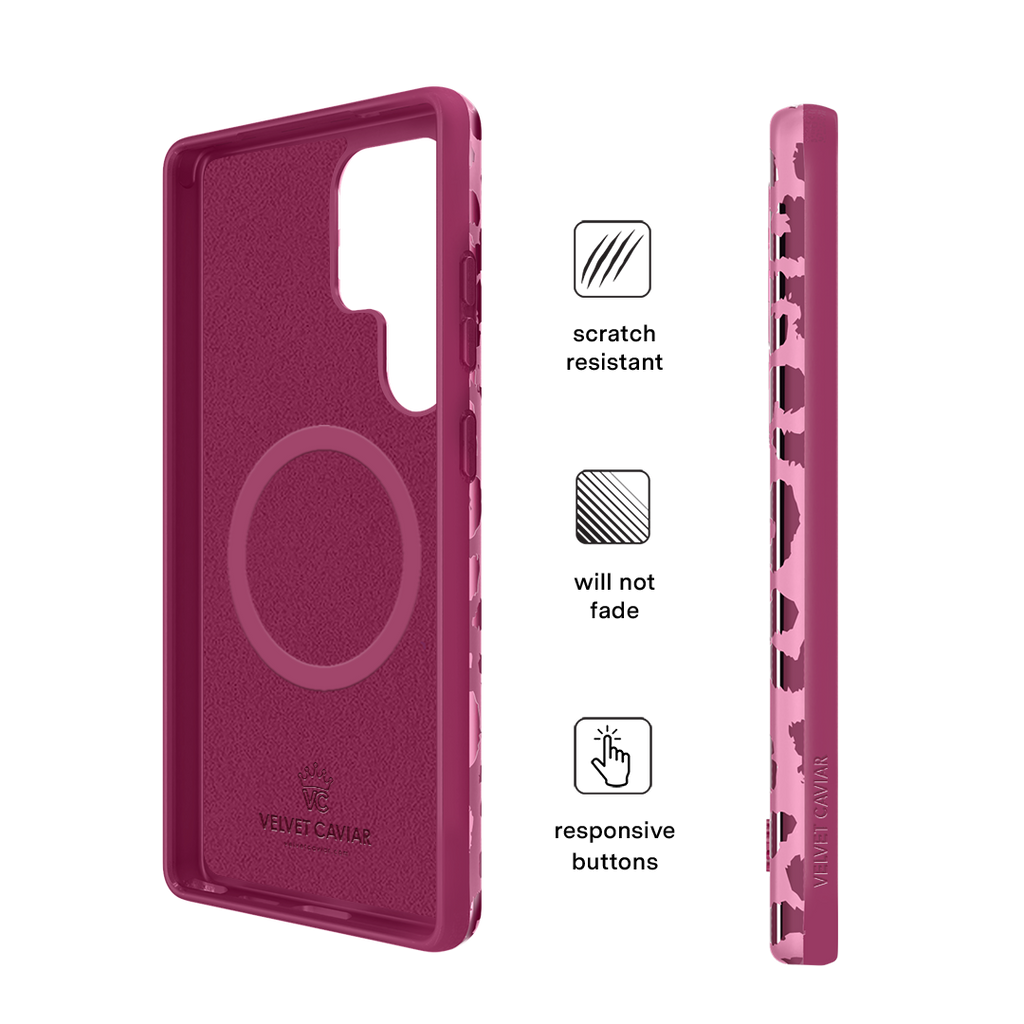 Pink Ruby Leopard Samsung Case