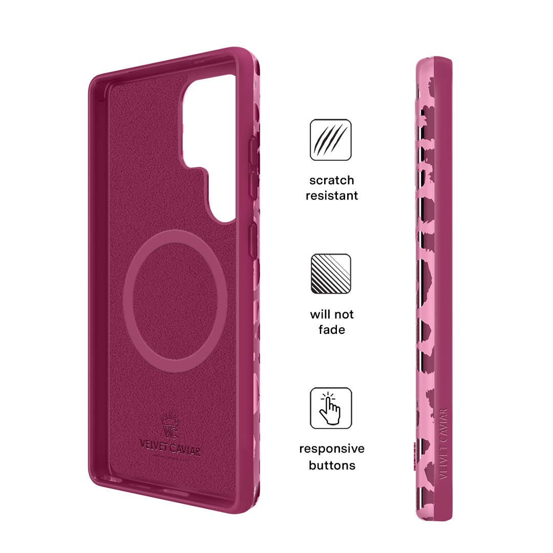 Pink Ruby Leopard Samsung Case