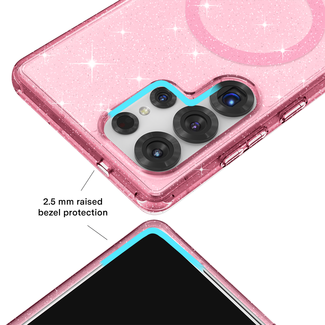 Pink Stardust Glitter Samsung Case