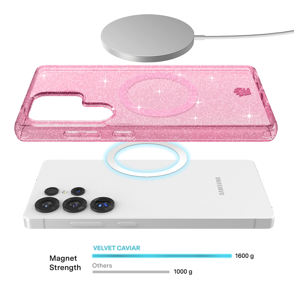 Pink Stardust Glitter Samsung Case