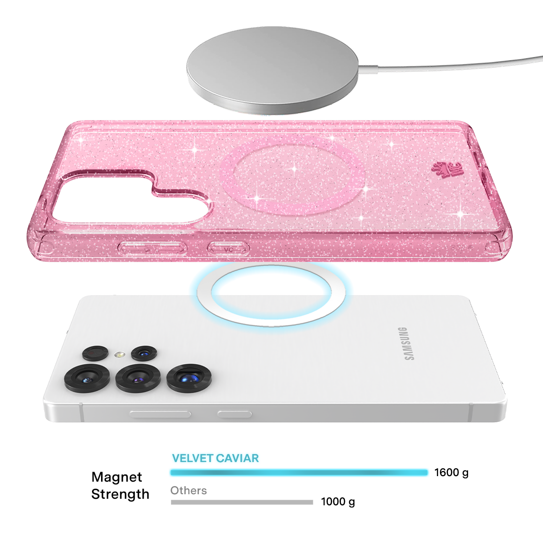 Pink Stardust Glitter Samsung Case