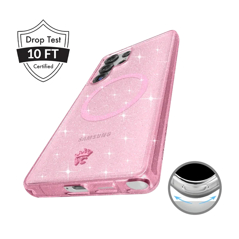 Pink Stardust Glitter Samsung Case