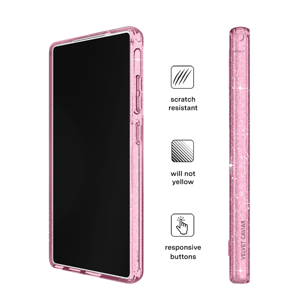Pink Stardust Glitter Samsung Case