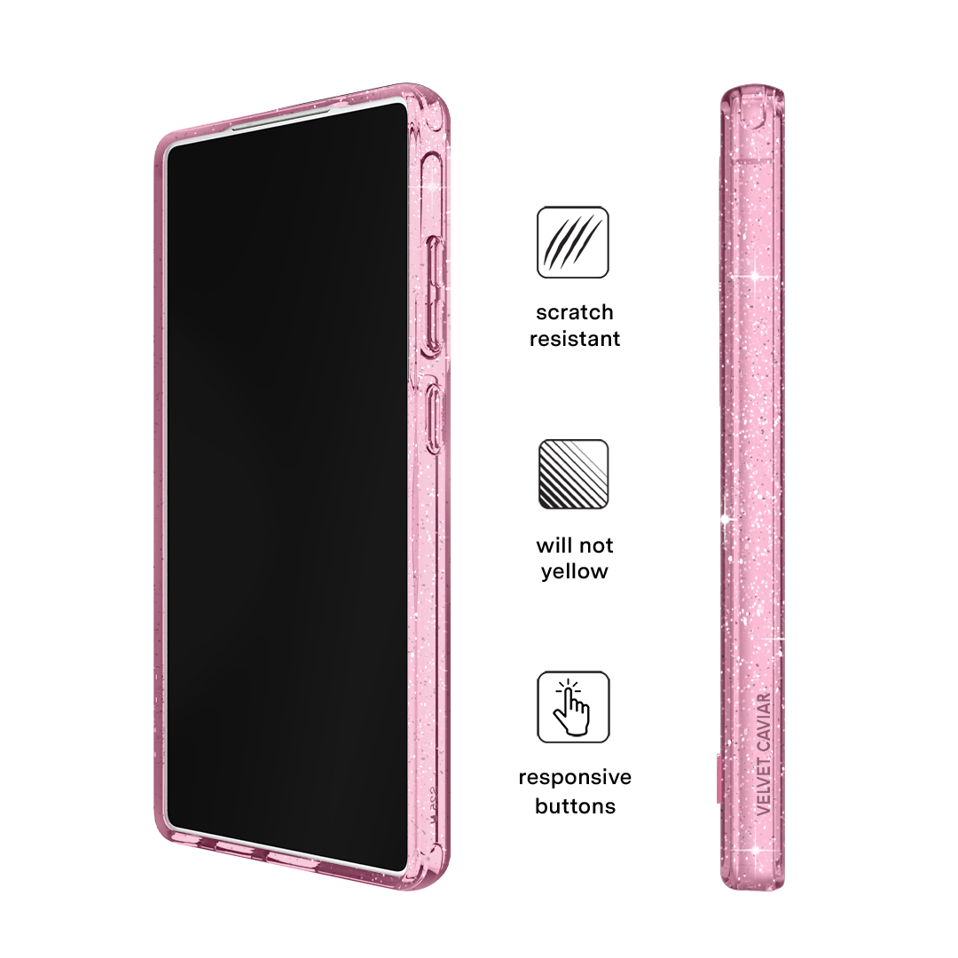 Pink Stardust Glitter Samsung Case