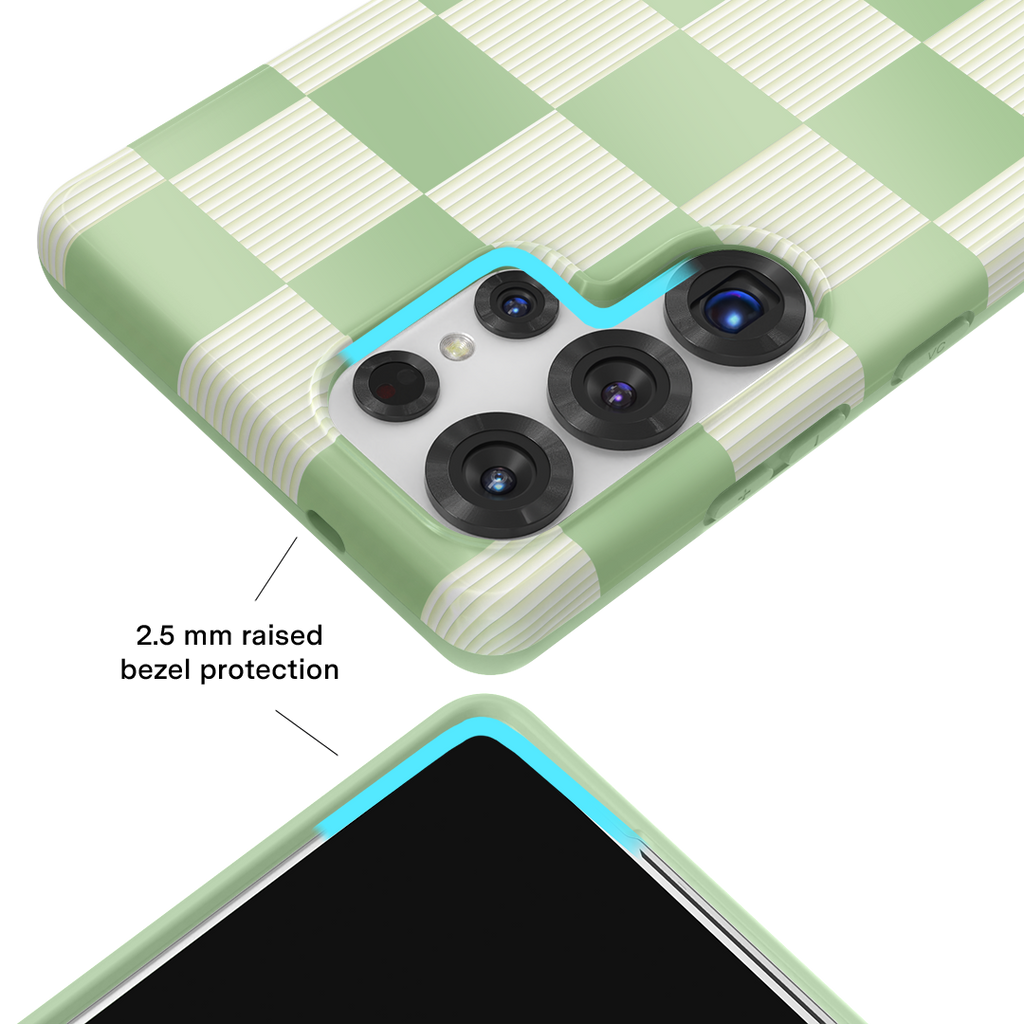 Pistachio Vibe Checkered Samsung Case