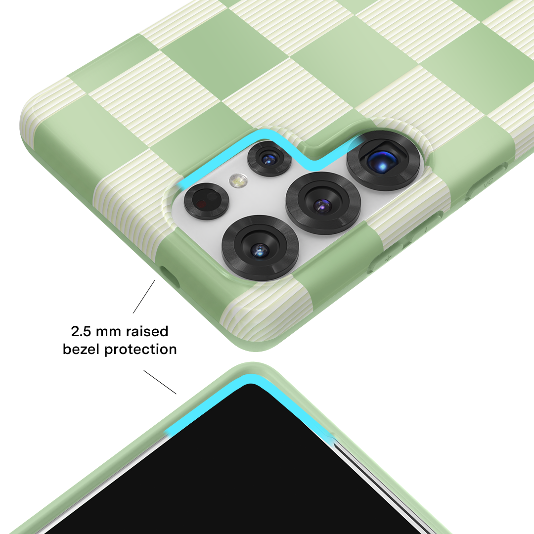 Pistachio Vibe Checkered Samsung Case