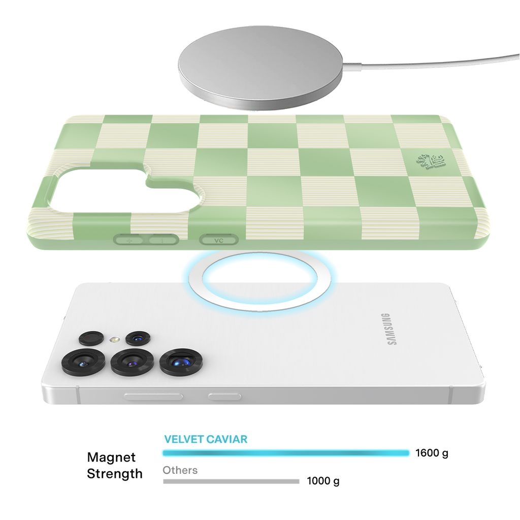 Pistachio Vibe Checkered Samsung Case