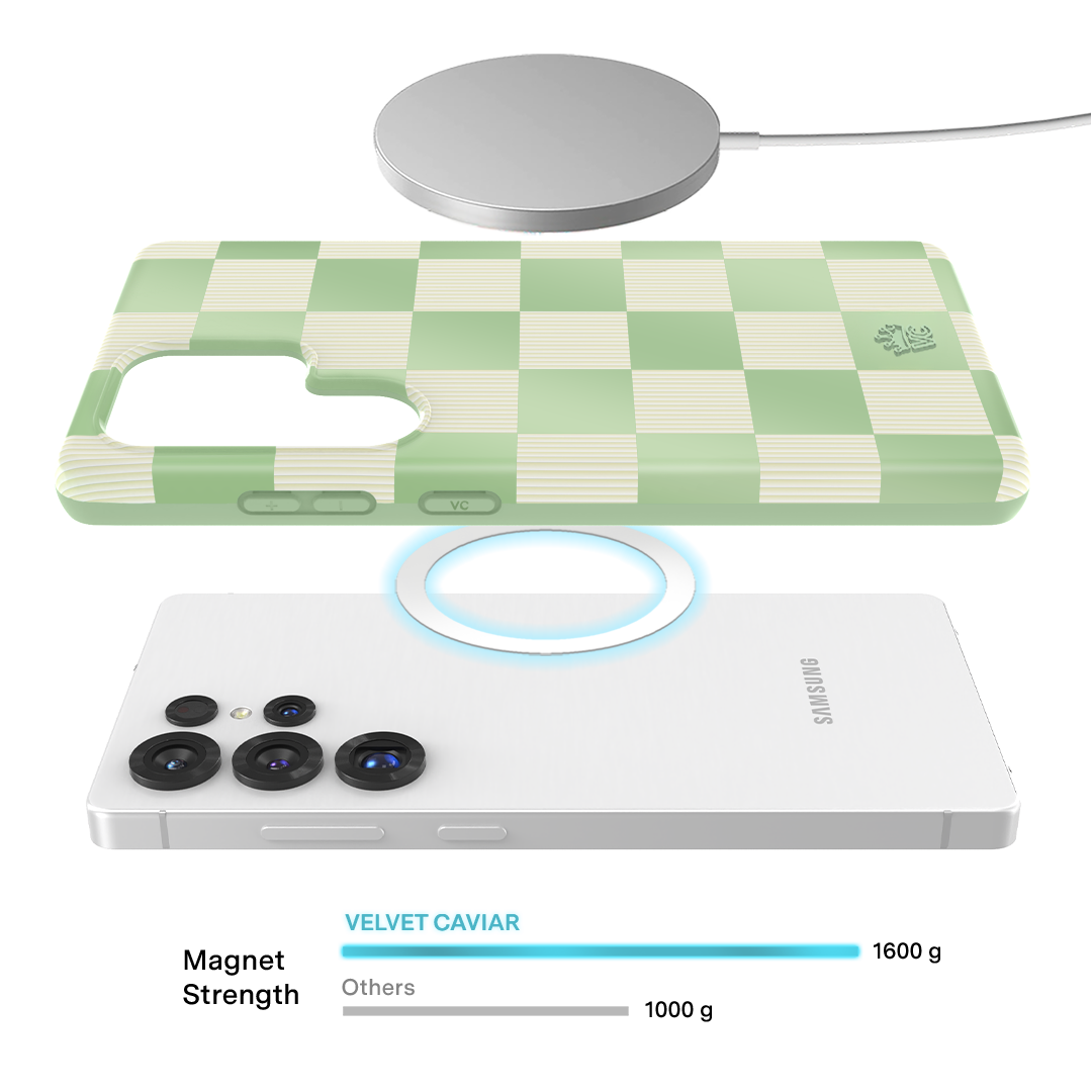 Pistachio Vibe Checkered Samsung Case