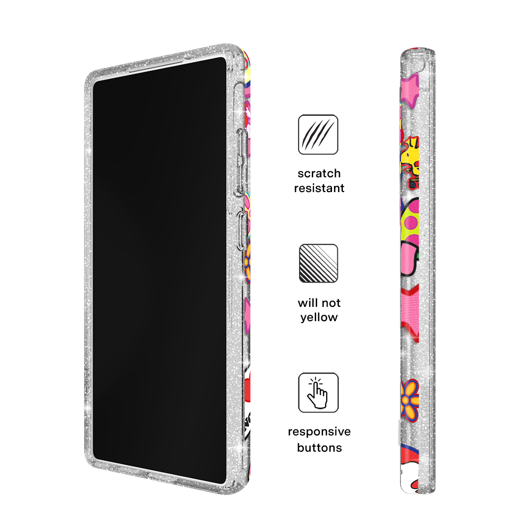 Snoopy Patchwork Glitter Samsung Case