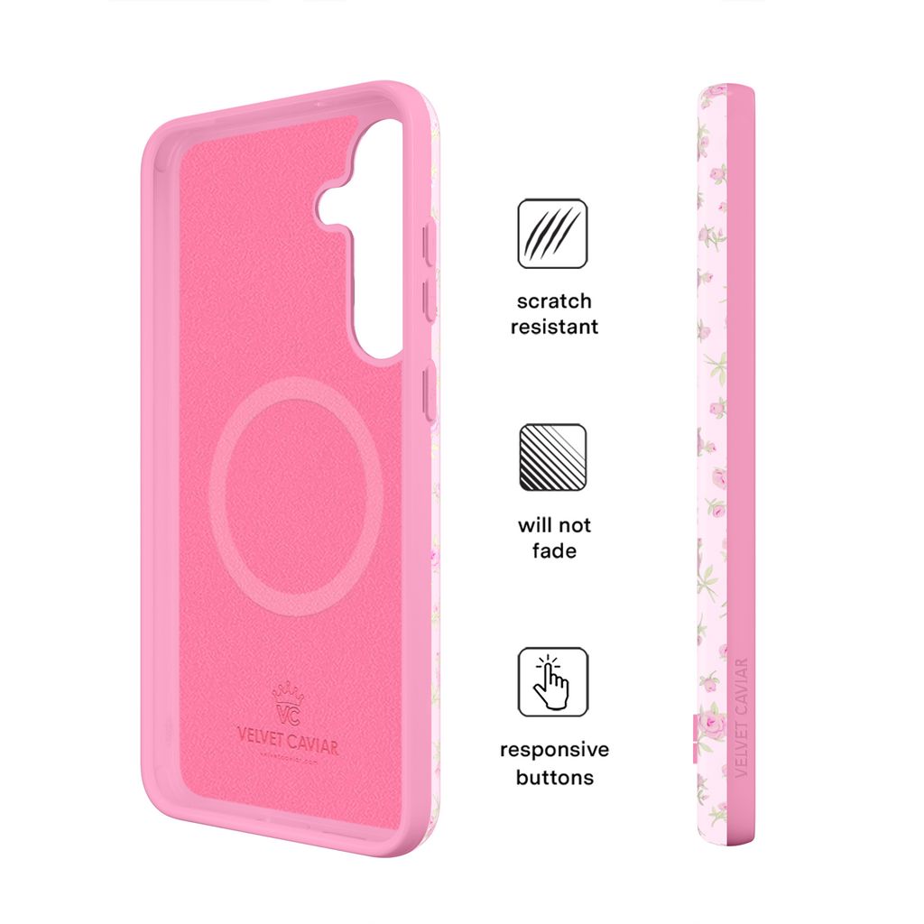 Dainty Pink Floral Samsung Case