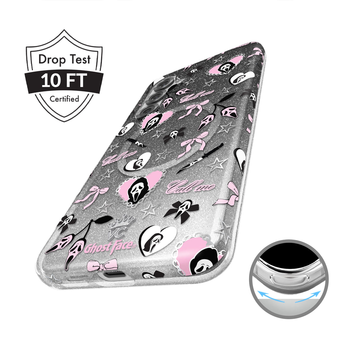 Ghost Face Goth Glitter Samsung Case