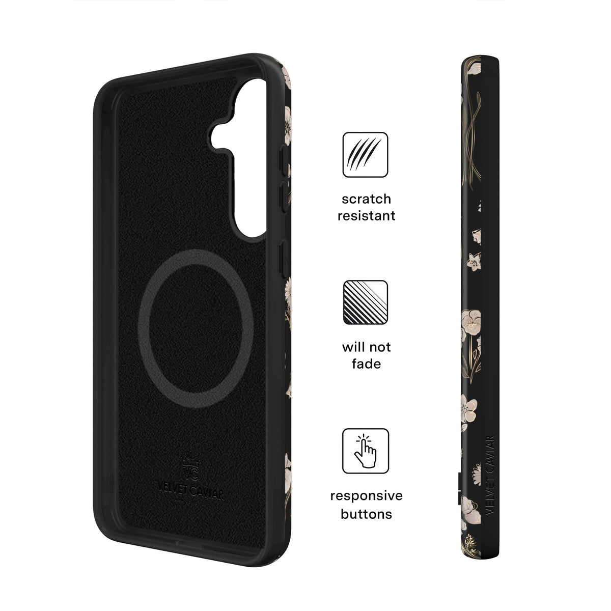 Nightbloom Gold Chrome Floral Samsung Case