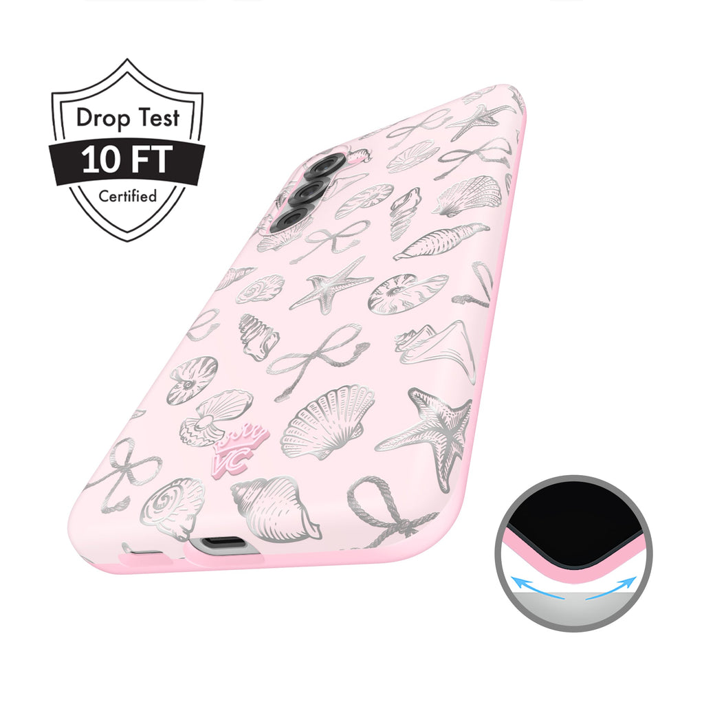 Pink Coastal Seashells Samsung Case